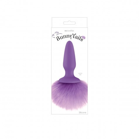 Фиолетовая анальная пробка с фиолетовым заячьим хвостом Bunny Tails Purple