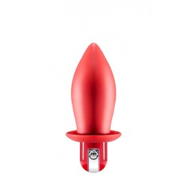 Красный конусообразный анальный вибратор HUMPER 3.5INCH VIBRATOR - 8 см.