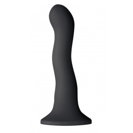 Чёрный волнистый фаллоимитатор Shi/Shi Ripple 6" Dildo - 19 см.