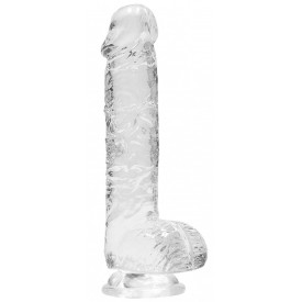 Прозрачный фаллоимитатор Realrock Crystal Clear 8 inch - 21 см.