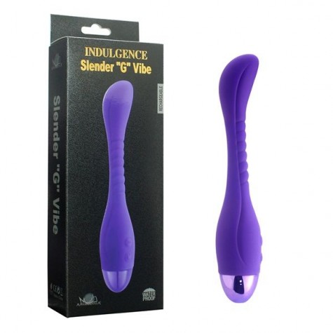 Фиолетовый вибратор INDULGENCE Slender G Vibe - 21 см.